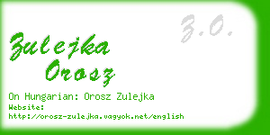 zulejka orosz business card